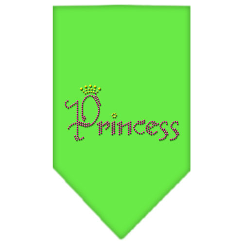 Princess Rhinestone Bandana Lime Green Large